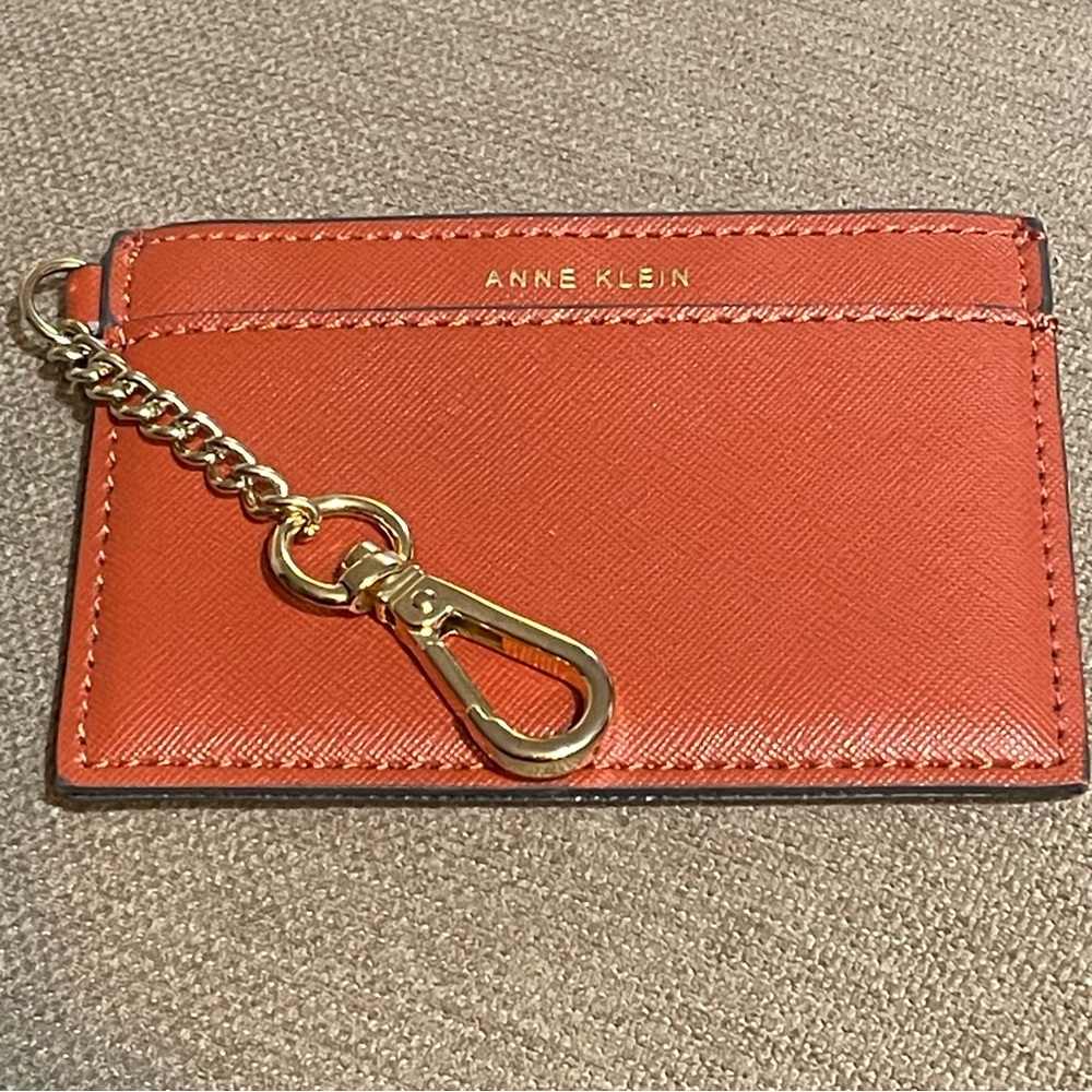 👚Anne Kline Card Holder Gold tone Keychain